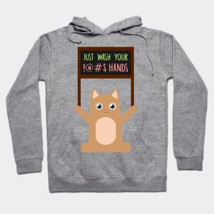 Kitty Says: Wash Your @#$! Hands Hoodie